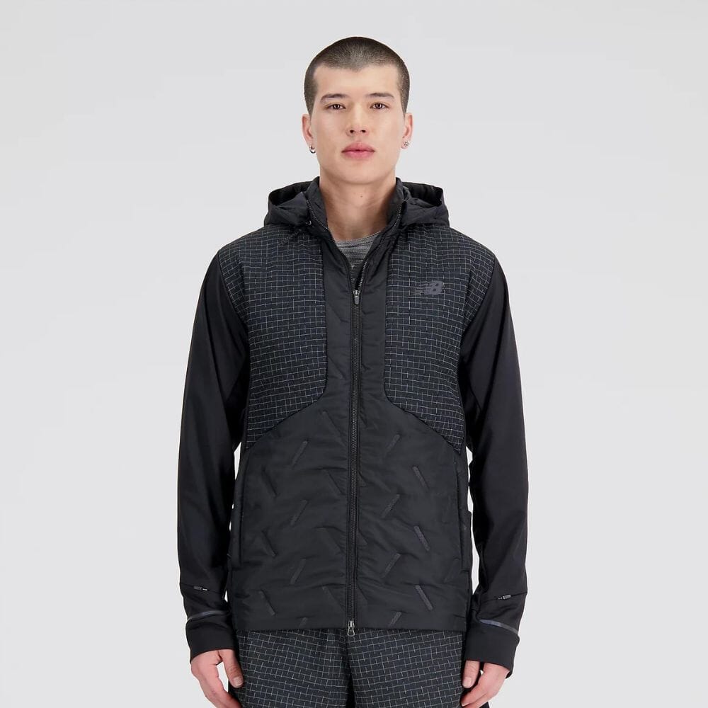 New Balance Men's Impact Run Reflective Luminous Heat Jacket - Lightweight Running Jacket for Cold Weather & Night Visibility - Perfect for Jogging, Marathon Training & Outdoor Workouts