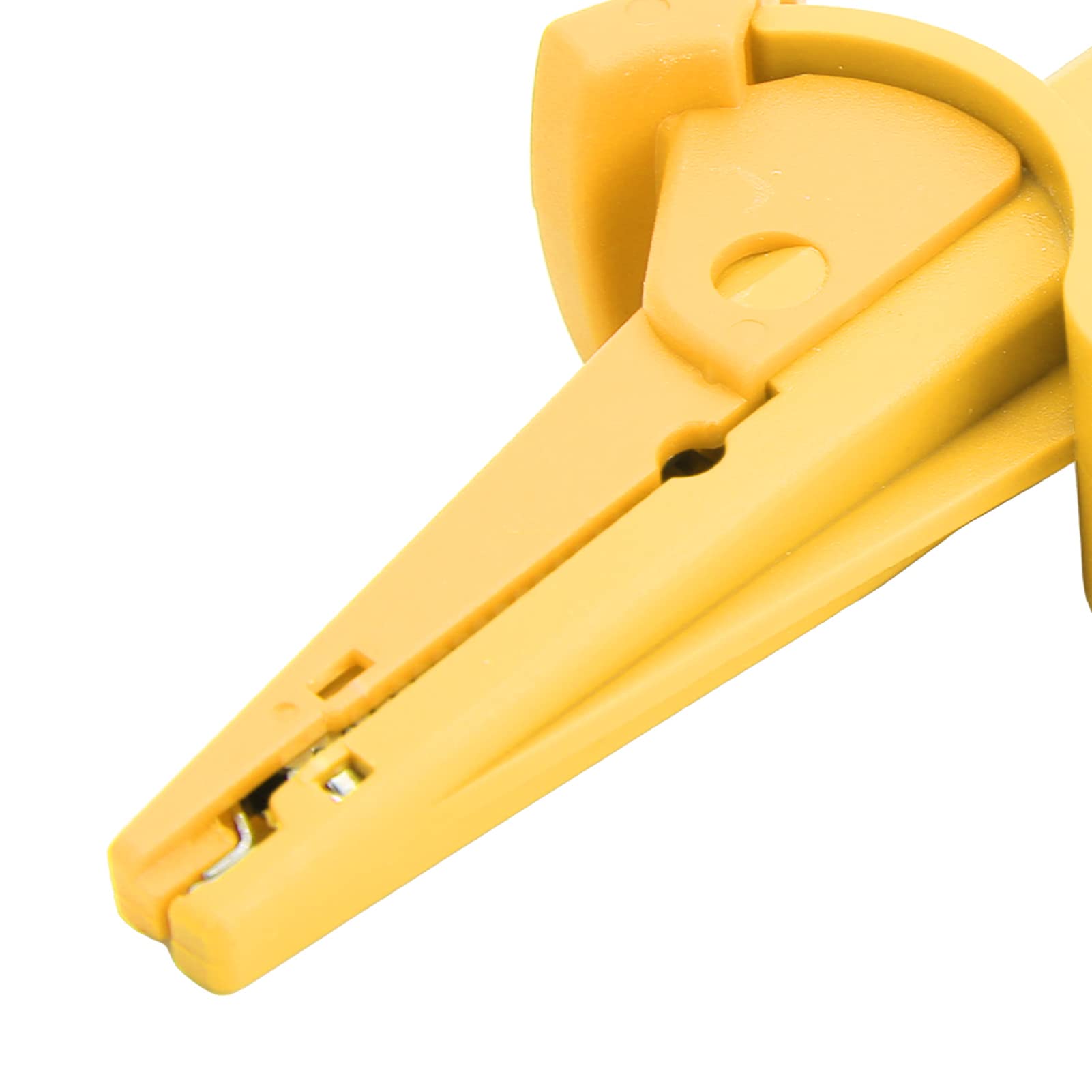 Insulated Banana Test Clips with 4mm Jack - Electrical Test Probes for Multimeters (Yellow)