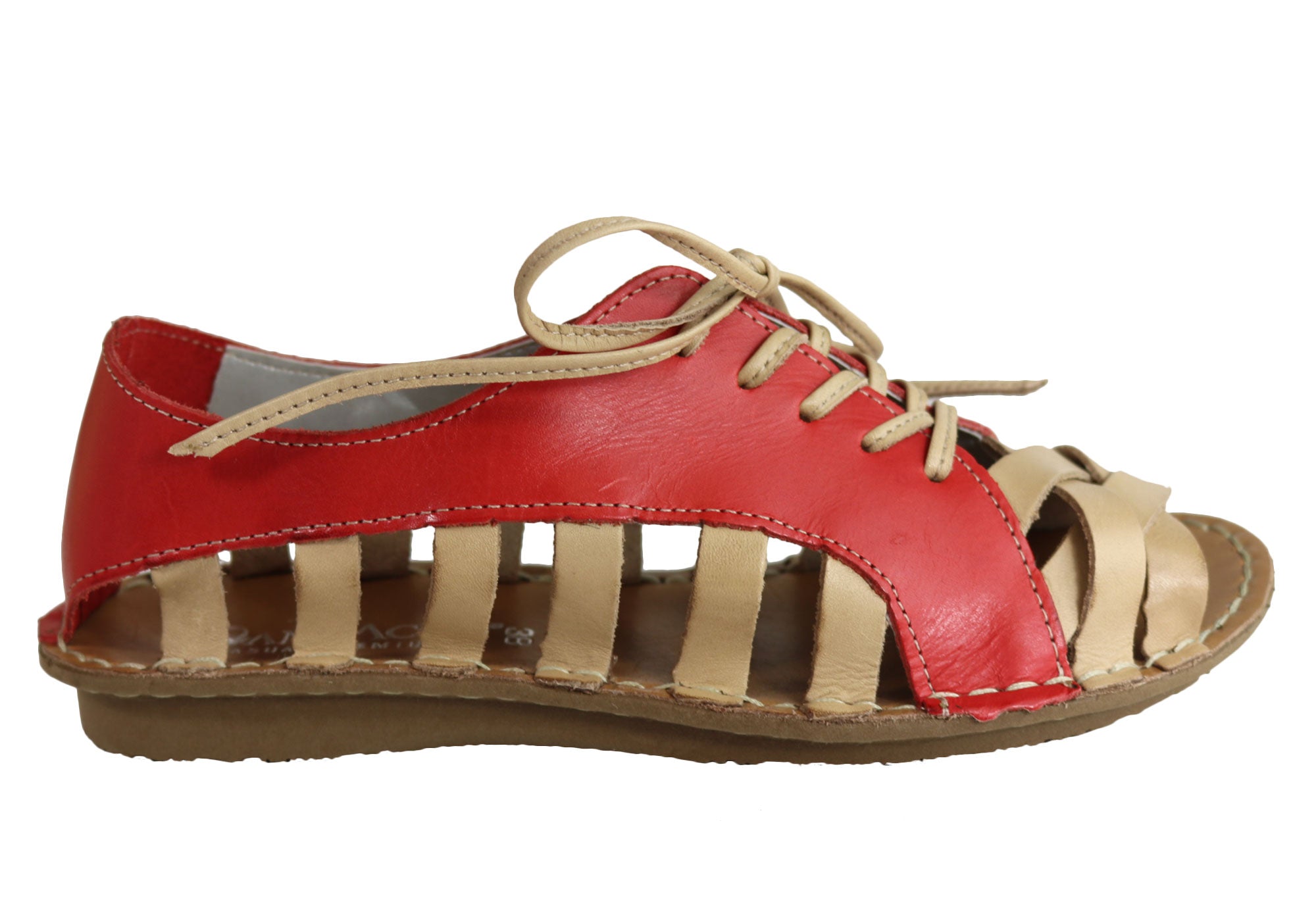 Andacco Petuna Women's Comfortable Flat Leather Sandals - Handmade in Brazil - Perfect for Beach, Vacation & Summer Outfits