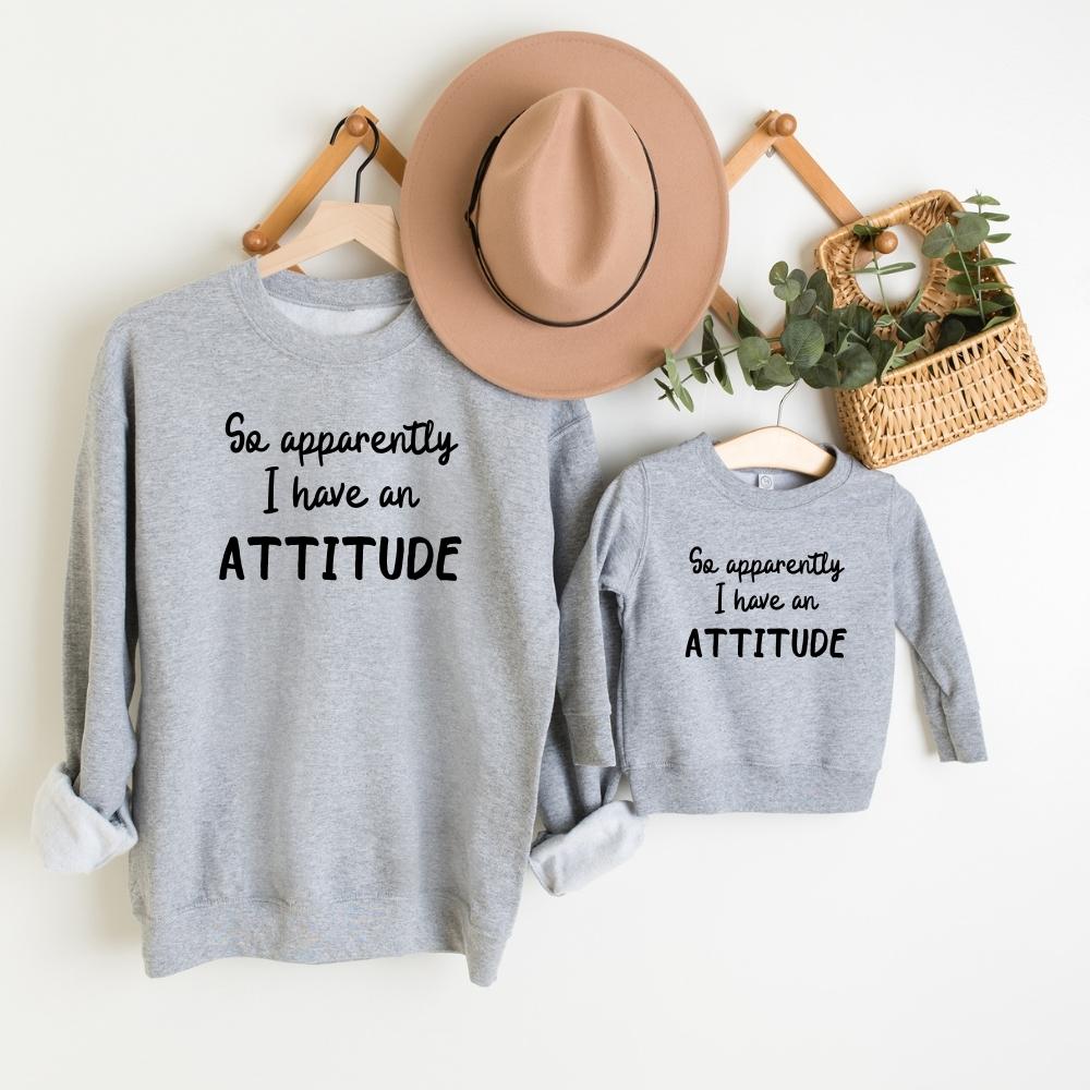 Attitude Matching Sweatshirts - Funny Couple Hoodies for Him & Her | Perfect for Date Nights & Matching Outfits