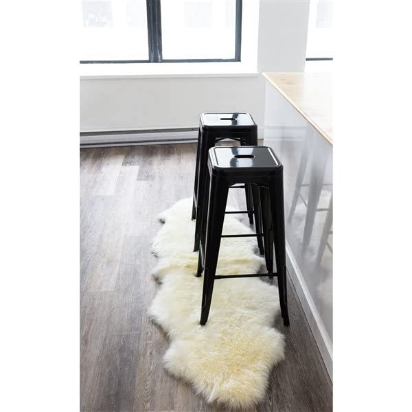 Premium Scandinavian Icelandic Sheepskin Rug (Ivory White) - 2x6.5 FT Genuine Sheepskin - Free Brush Included - Soft Fluffy Area Rug for Living Room, Bedroom, Nursery, Stroller Cover & Pet Bed - Natural Home Decor for Cozy Spaces