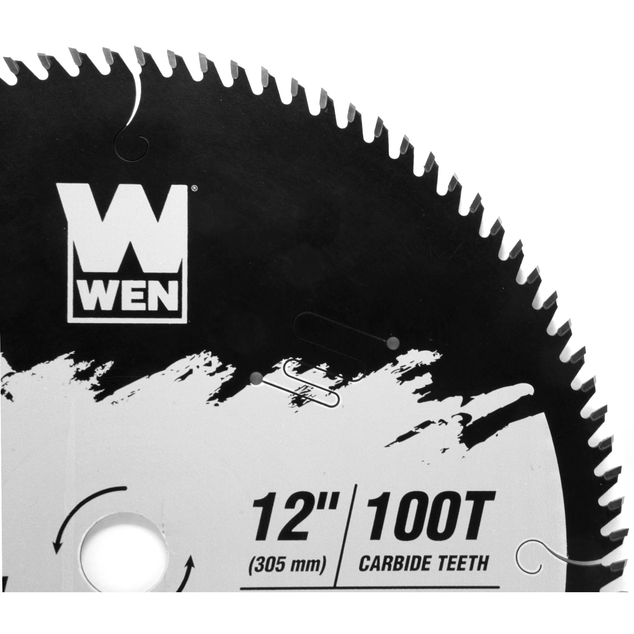 WEN BL1200C 12-Inch 100-Tooth Carbide Tipped Woodworking Saw Blade - Ultra Fine Finish, Industrial Grade with Cool Cut Coating | Perfect for Cabinet Making, Trim Work & Fine Woodworking Projects