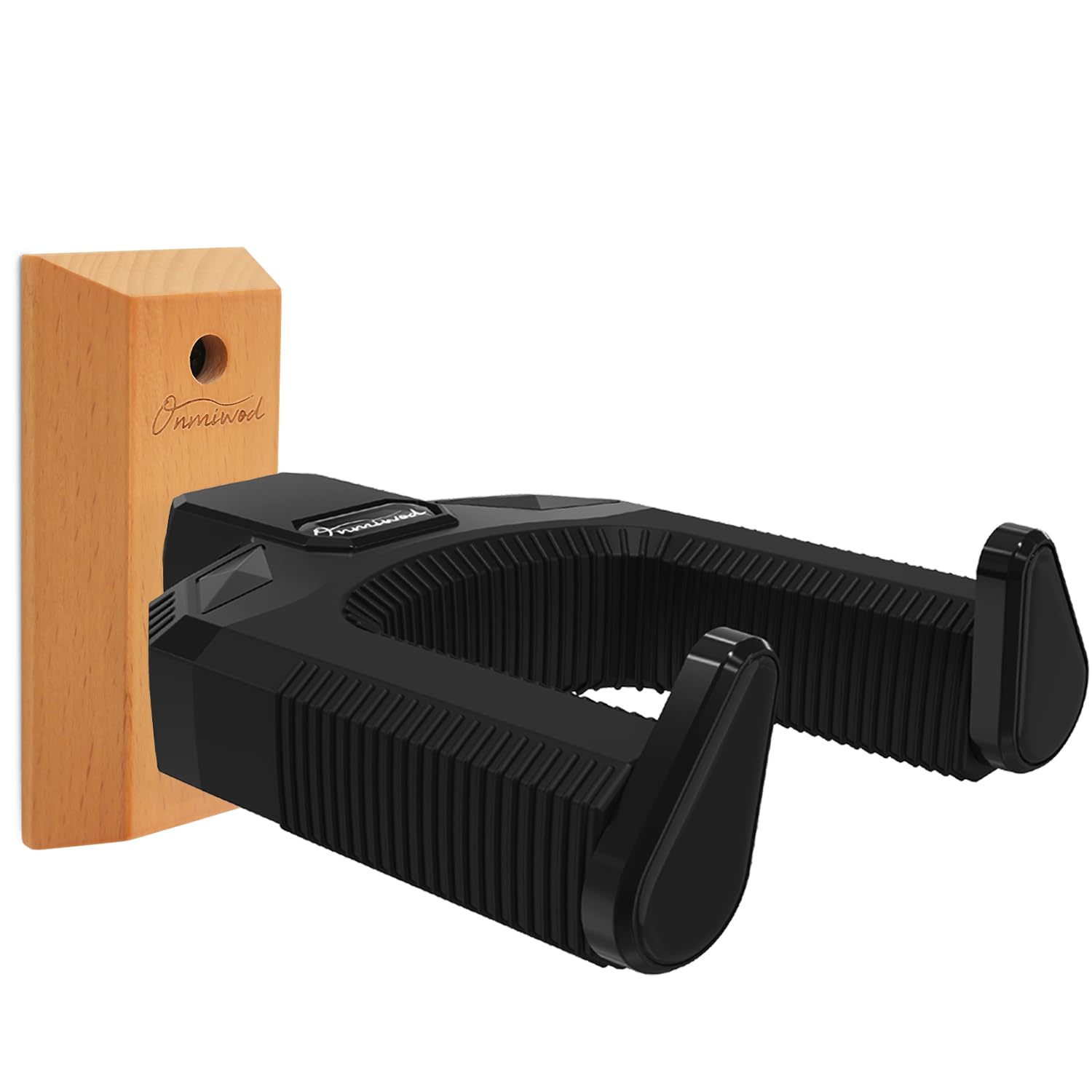 Premium Auto-Locking Guitar Wall Mount Hanger - Solid Beech Hardwood Hook Stand for Acoustic, Electric, Classical Guitars, Bass, Banjo & Ukulele | Secure Space-Saving Storage Solution for Musicians & Guitar Enthusiasts | Perfect for Home Studios, Music Rooms & Stage Performances