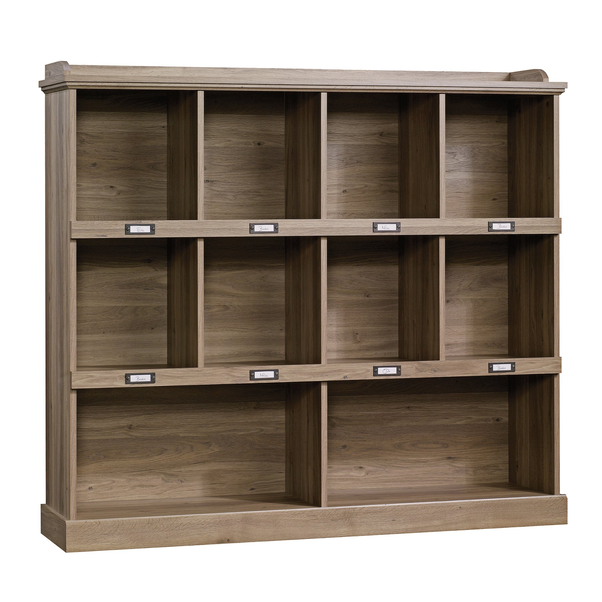 Sauder Barrister Lane Bookcase - Salt Oak Finish Wooden Bookshelf for Home Office, Living Room & Library | Stylish Storage Solution for Books, Decor & Essentials