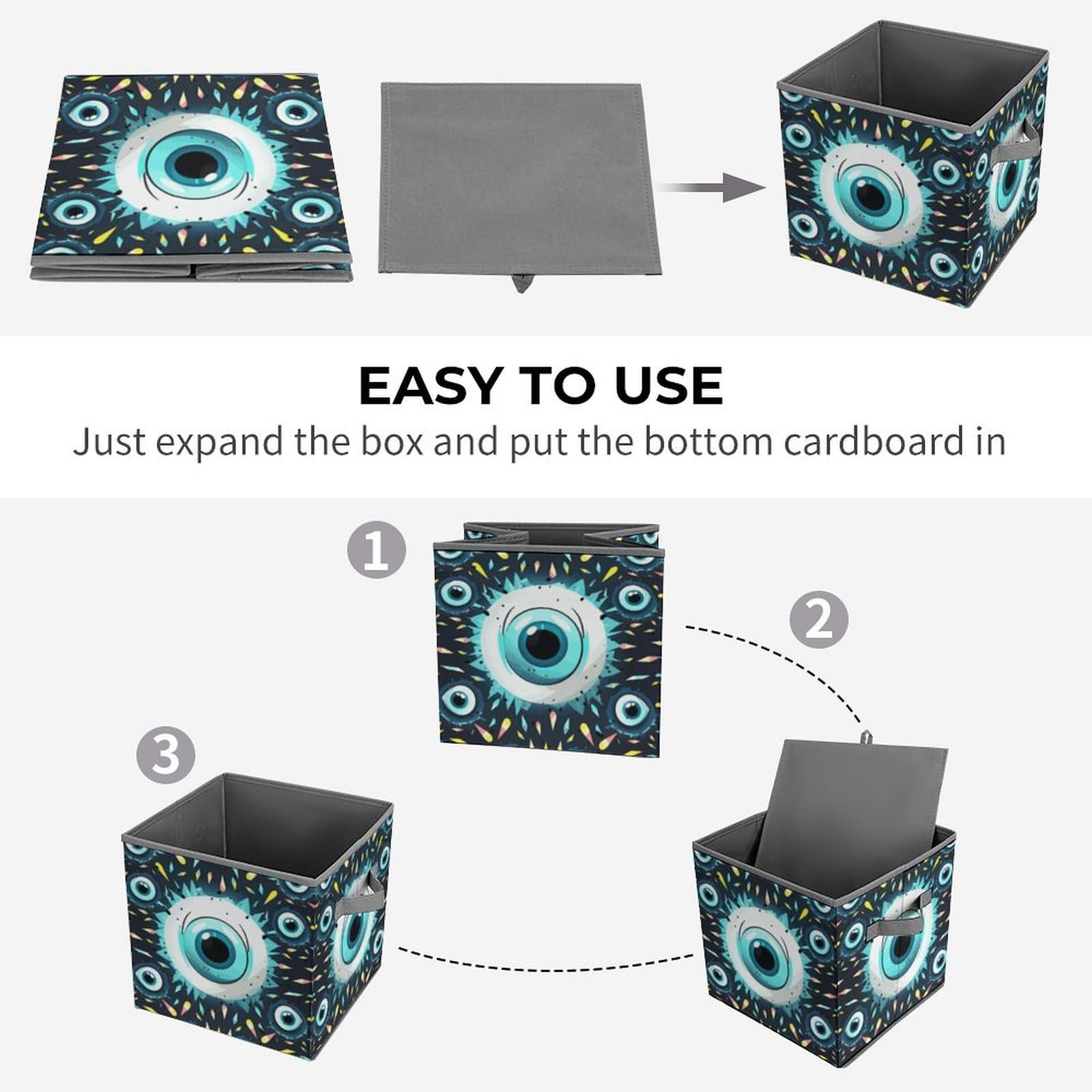 Foldable Storage Cube Organizer with Handle - Closet & Cabinet Storage Bins for Clothes, Toys & Home Organization | Perfect for Bedroom, Nursery & Office Storage Solutions