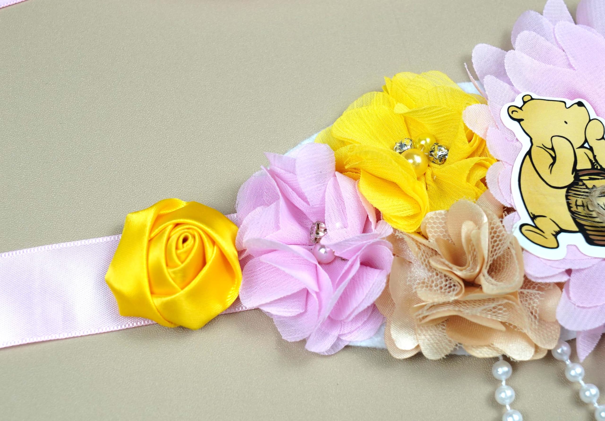 3 Pack Bear Mom to Be & Daddy to Be Sash Set - Baby Shower Corsage Pins, Maternity Sash Belly Belt for Gender Reveal Party Decor - Perfect for Baby Shower, Gender Reveal & Maternity Photos (Pink Girl Theme)