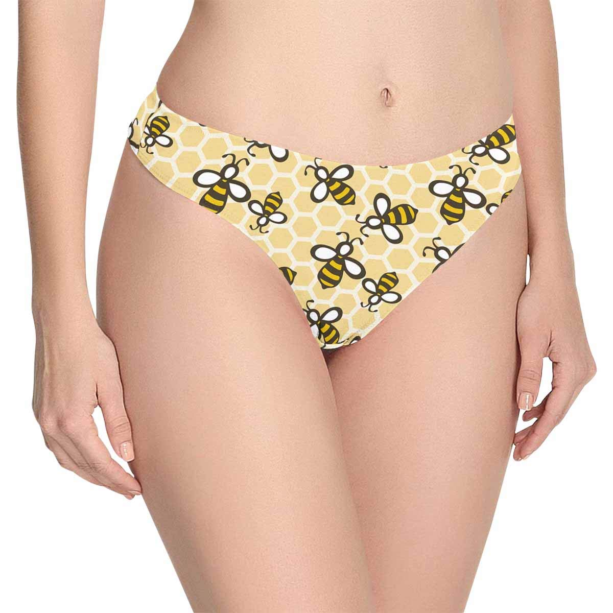 Custom Novelty Ice Cream Print Women's Thongs Panties Underwear - Soft Comfortable Lingerie (XS-3XL) for Beach, Pool Party & Romantic Date Nights