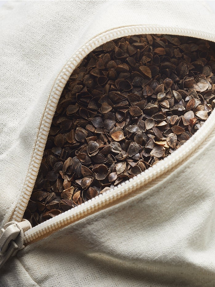Yogamatters Organic Cotton Chambray Mini Buckwheat Bolster Pillow - Perfect for Yoga, Meditation & Home Decor