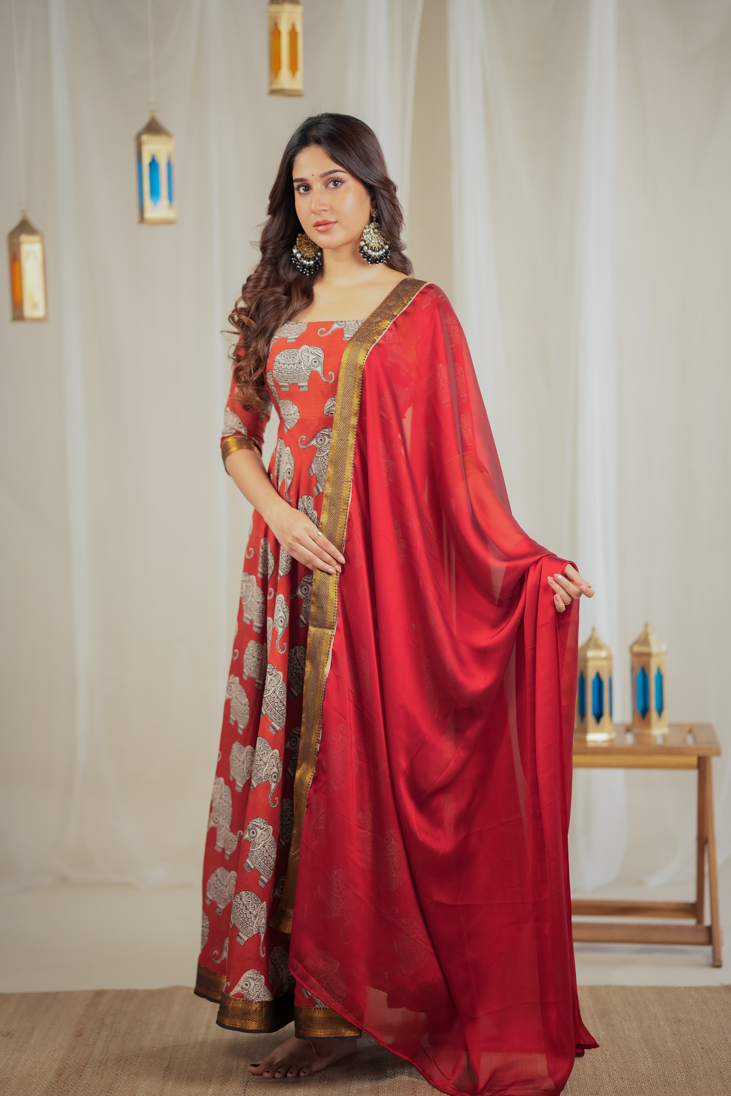 DD635 Kalki Simple and Elegant Anarkali Dress for Women | Traditional Indian Party Wear | Perfect for Weddings, Festivals and Special Occasions