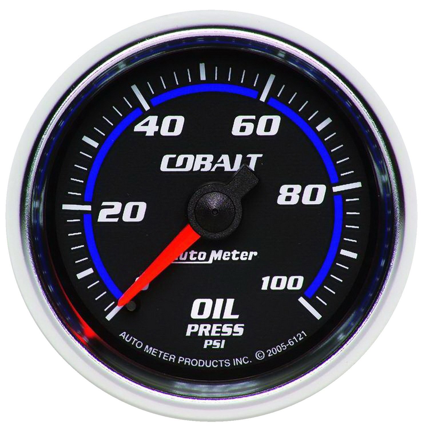 Auto Meter 6121 Cobalt Mechanical Oil Pressure Gauge - 0-100 PSI, 2-1/16