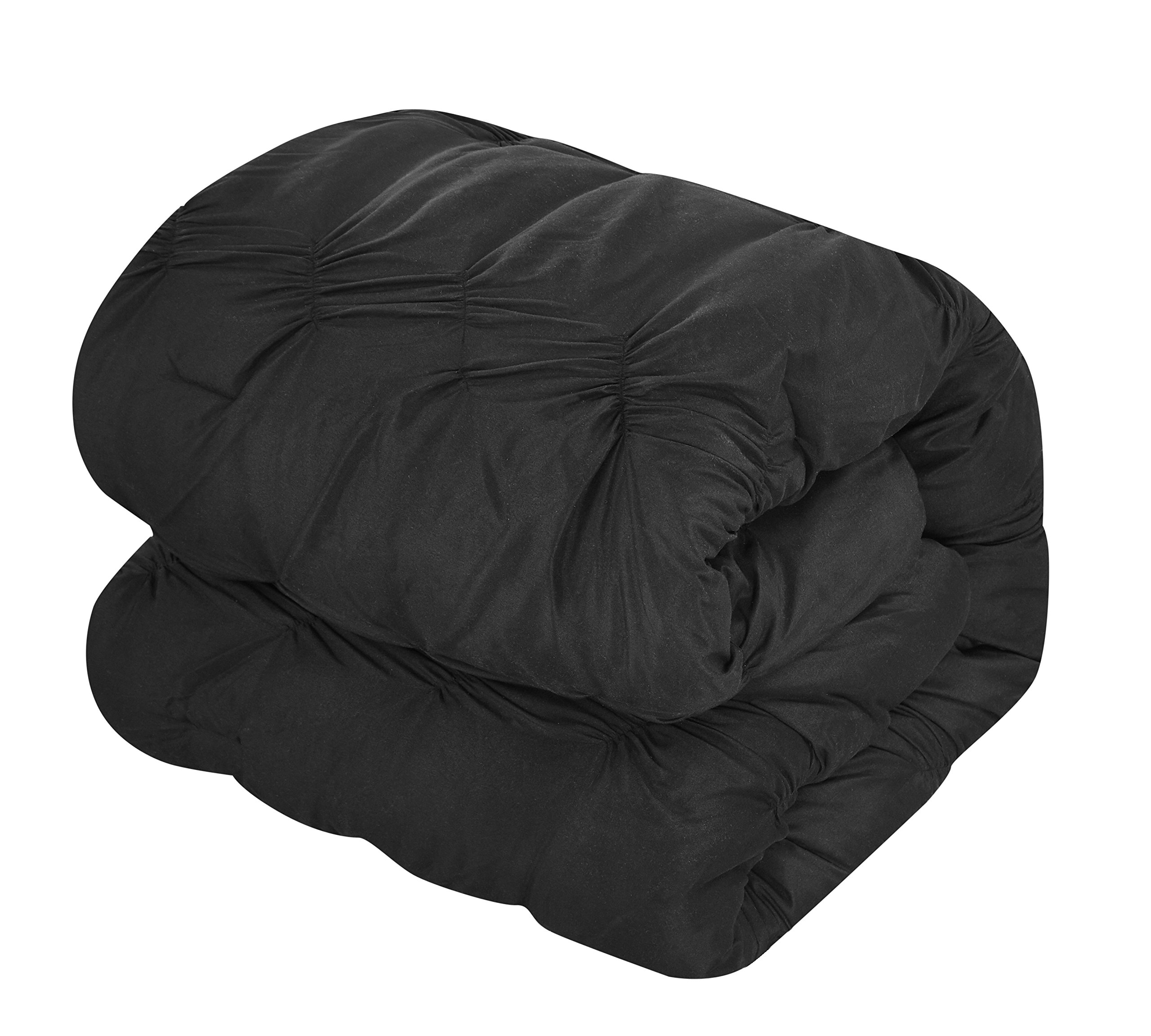 Stylish Tori Queen Size Bedding Set in Black - Soft & Comfortable Luxury Bed Sheets for Modern Bedrooms