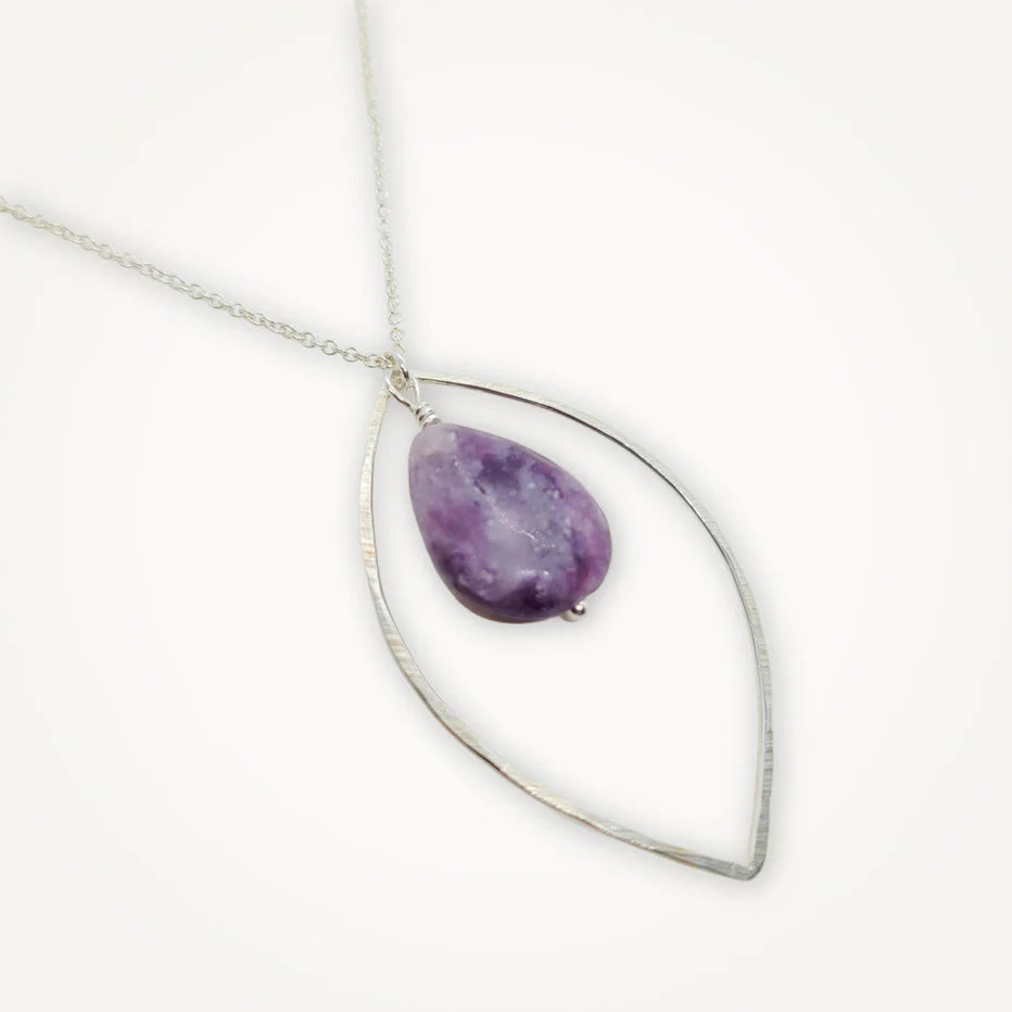Elegant Marquise Cut Lilac Necklace for Women - Perfect for Weddings, Parties & Special Occasions
