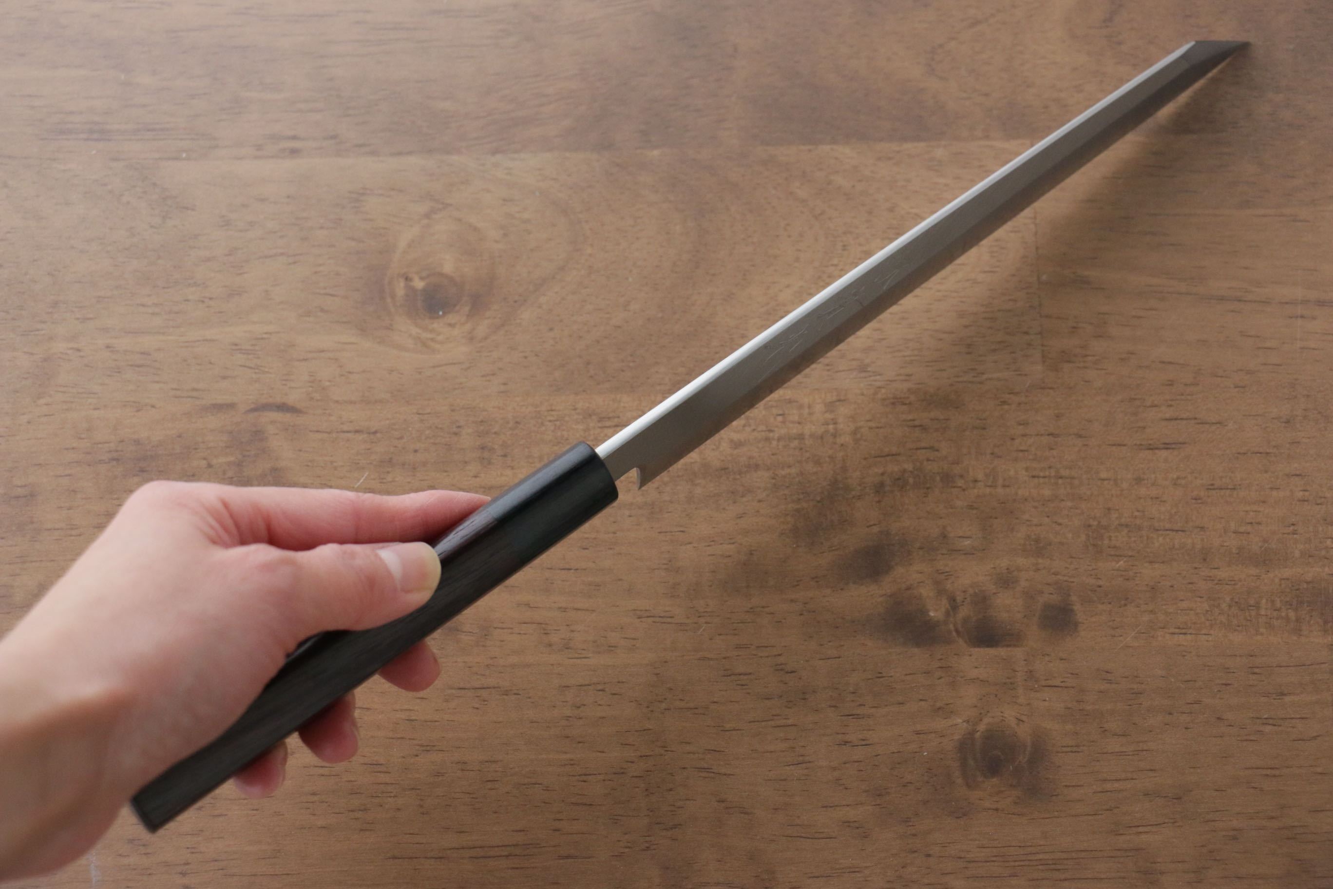 Premium Jikko Silver Steel No.3 Kiritsuke Yanagiba Knife 210mm - Japanese Chef Knife with Exquisite Shitan Handle for Sushi, Sashimi & Precision Cutting