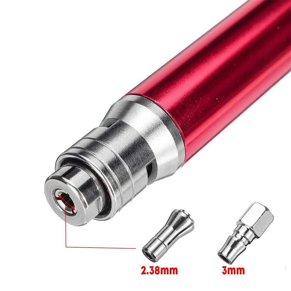 1/4 Inch Pencil Type Air-Powered Die Grinder - 65,000 RPM Compact Handheld Micro Grinder with Wrench for Metalworking, Wood Carving & DIY Projects