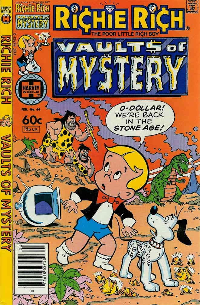 Richie Rich Vaults of Mystery #44 FN Harvey Comic Book - Vintage Collectible All-Ages Comic for Kids & Adults - Perfect for Reading, Collecting & Gifting