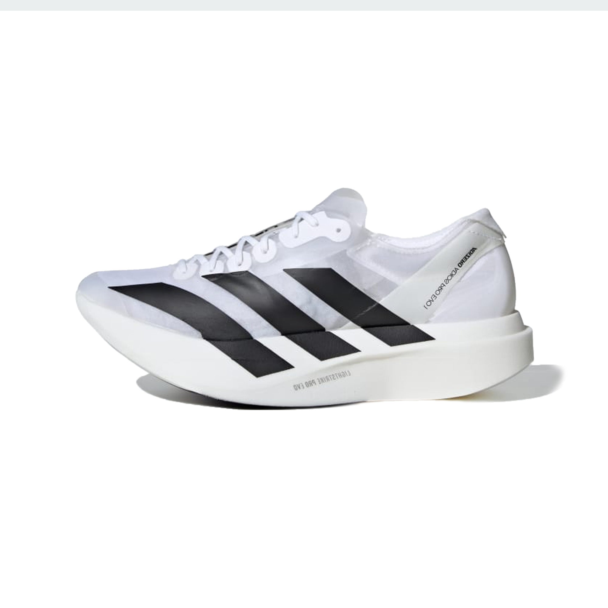 Adidas Adizero Adios Pro Evo 1 Running Shoes - White & Black (2023) | Lightweight Racing Sneakers for Marathon & Road Running