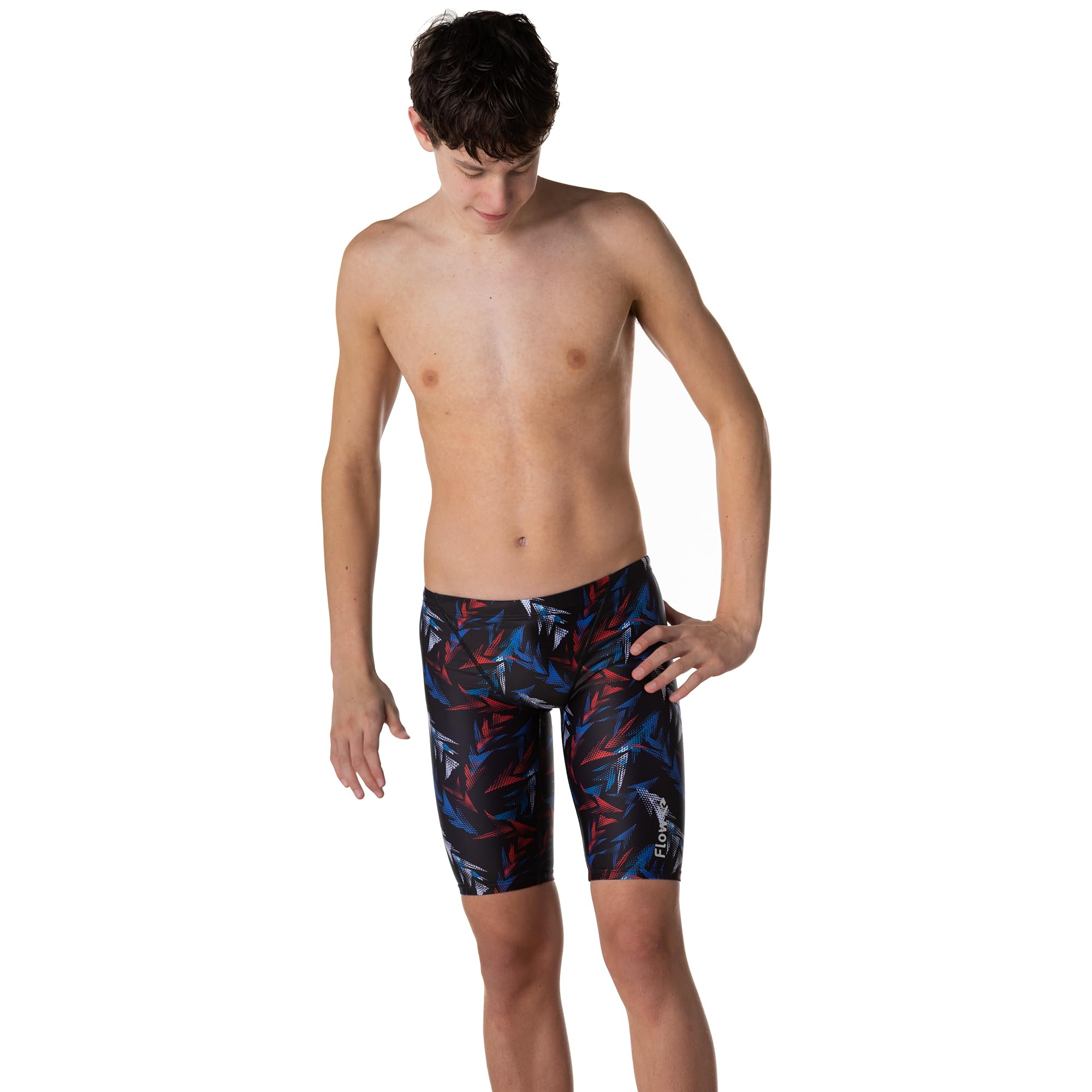 **Flow Funky Swim Jammers for Boys - Size 21-32 | 9 Stylish Designs | Quick-Dry & Comfortable Swim Shorts for Pool, Beach & Water Sports**