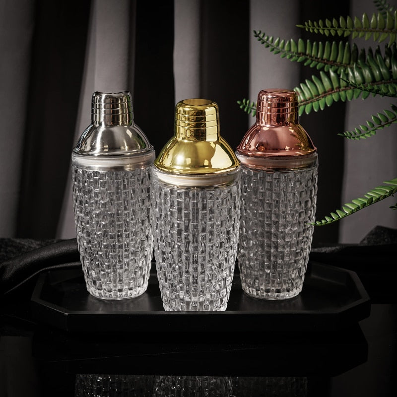 Premium Gatsby Cocktail Shaker Set - 18/8 Stainless Steel Bar Mixing Tools with Strainer & Jigger - Perfect for Home Bars, Cocktail Parties & Professional Bartenders