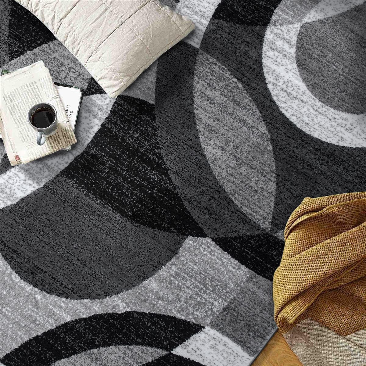 Contemporary Abstract Circles Area Rug 7'10