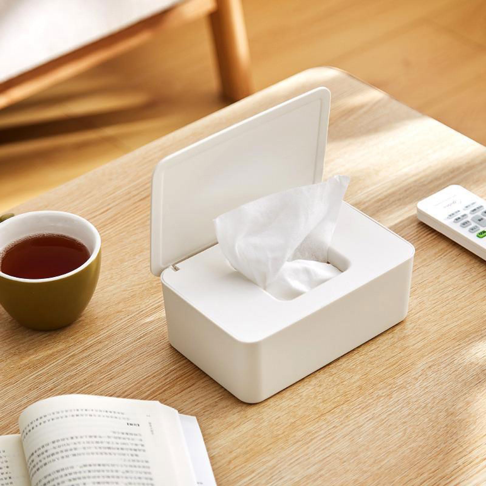 2-Pack Baby Wipes Case with Sealing Lid - Portable Diaper Wipes Dispenser Container for On-the-Go Parents (Small Size, White Box Gray Cover) - Perfect for Diaper Bags, Strollers & Travel