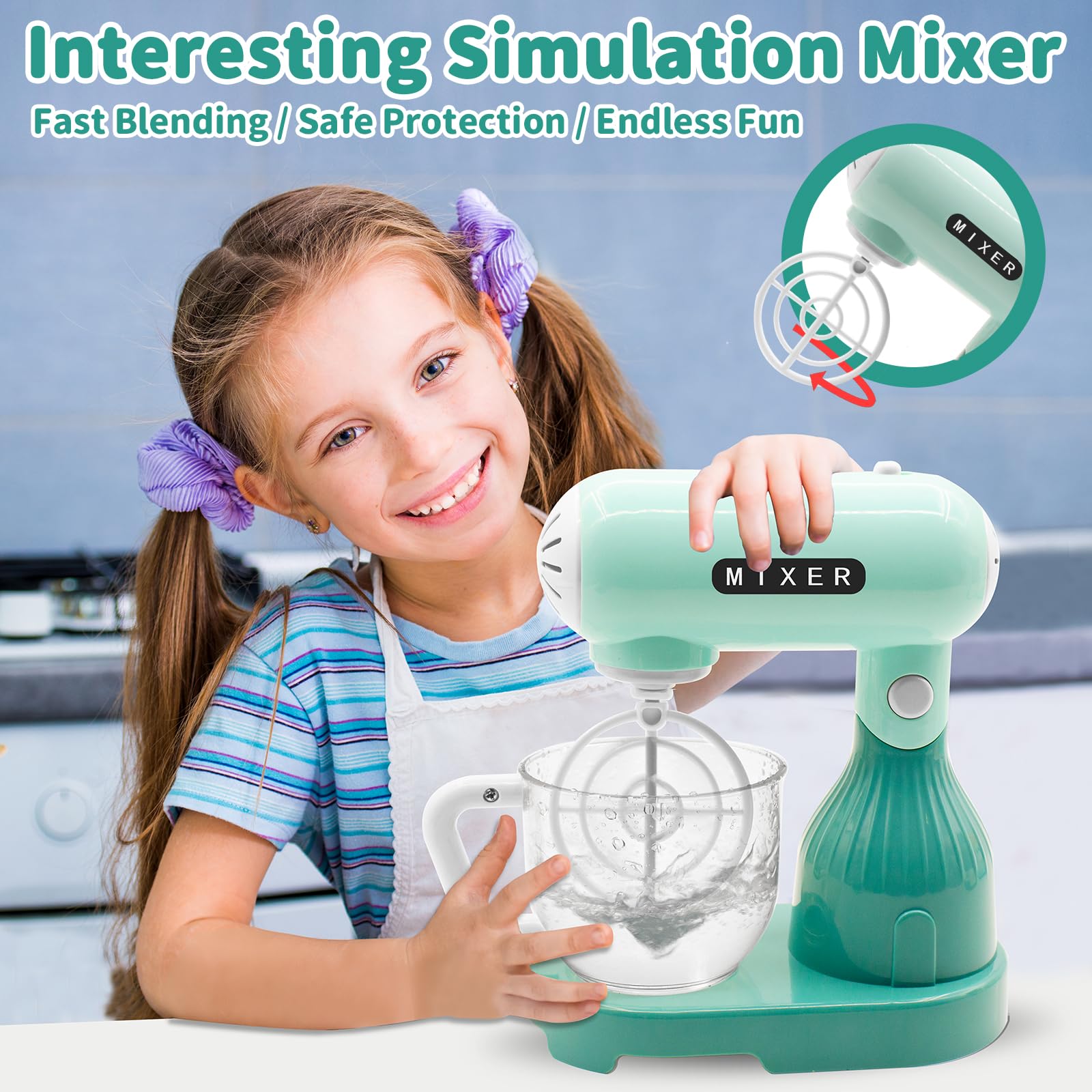 **Pretend Play Kitchen Toys Set for Kids - Blender, Coffee Maker, Mixer & Toaster with Light & Sound, Role Play Toy Gift for Girls & Boys Ages 3-6 - Perfect for Home, Preschool & Playhouse Fun**