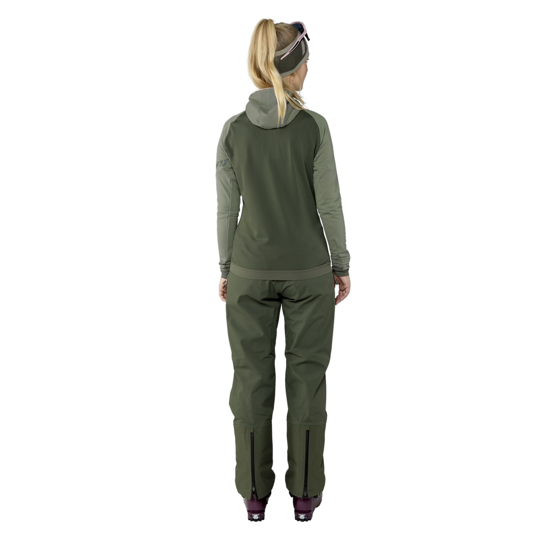 DYNAFIT Women's Radical Polartec Hooded Jacket - Lightweight Winter Running & Skiing Jacket for Outdoor Activities