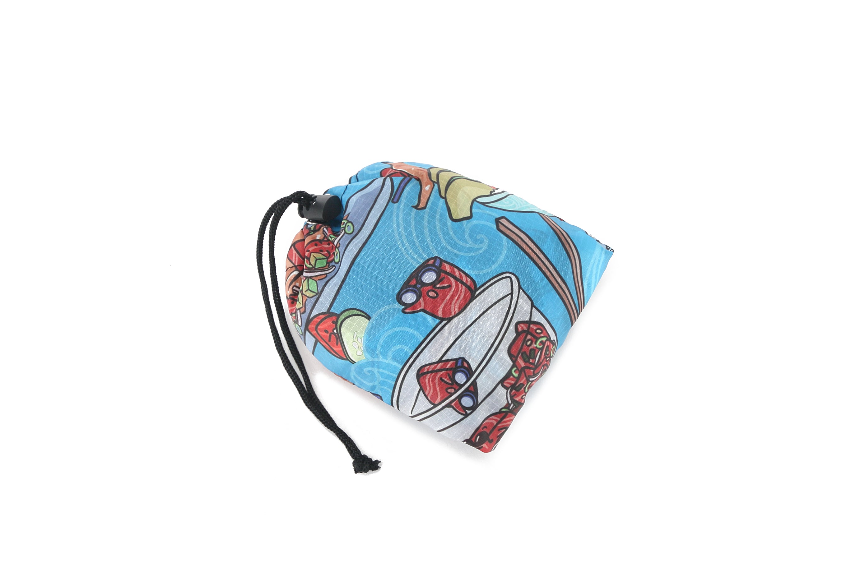 Foldable Reusable Shopping Bag - Jacqueline Poke Competition Blue - Perfect for Groceries, Travel & Beach Trips