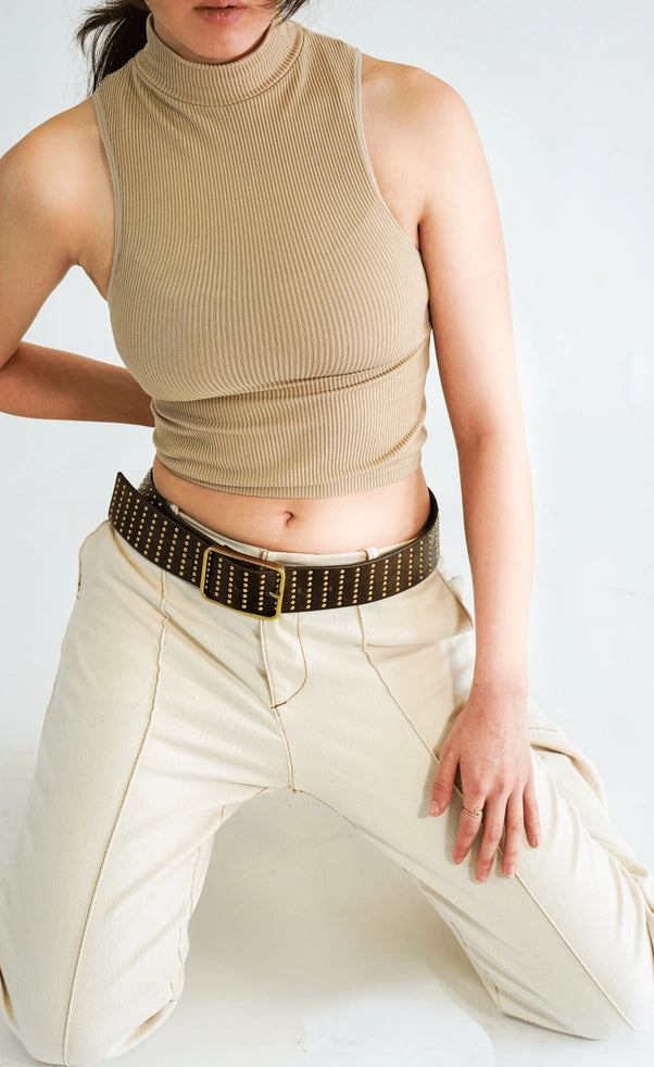 Studded Leather Belt for Men & Women - Stylish Punk Rock Fashion Accessory - Perfect for Concerts, Parties & Everyday Wear