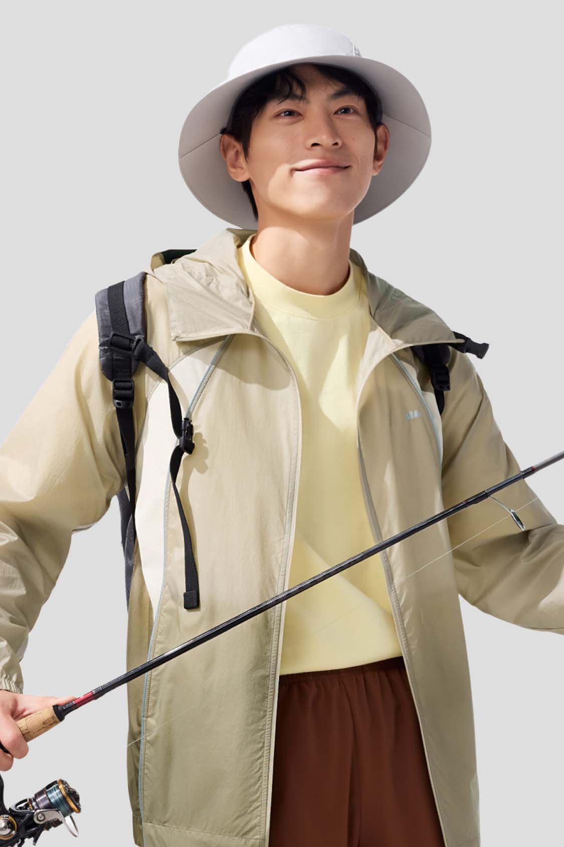 Defend Men's Lightweight Water Repellent Sun Jacket UPF50+ WR938 - Breathable UV Protection Windbreaker for Hiking, Fishing & Outdoor Activities