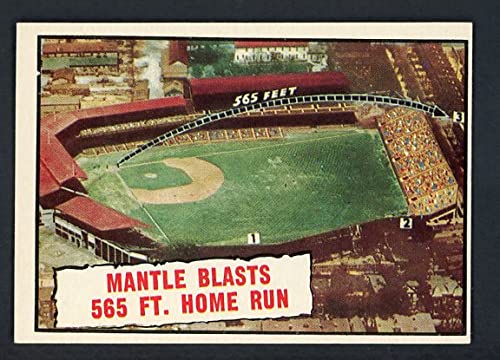 1961 Topps #406 Mickey Mantle New York Yankees Baseball Card EX-MT Condition - Rare Collectible for Sports Memorabilia & Vintage Card Collectors - Perfect for Display, Investment, and Gifts