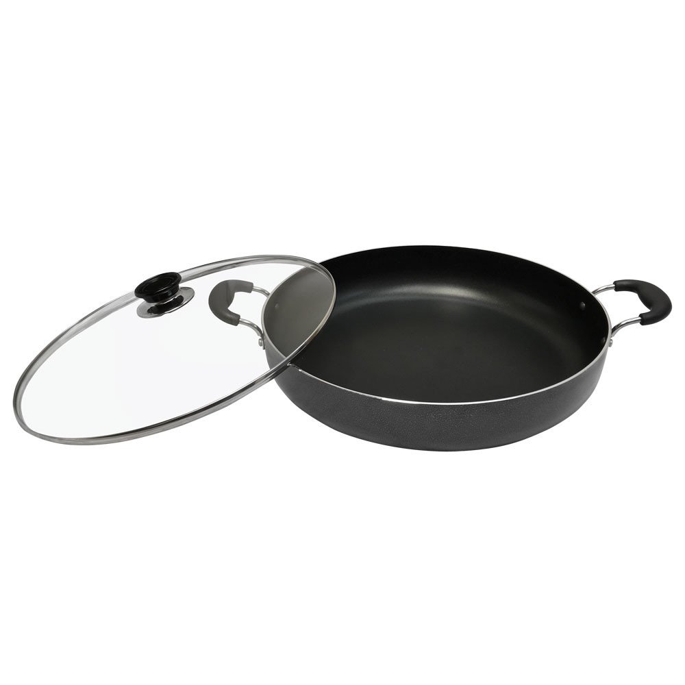 Prolinemax 12-Inch Aluminum Deep Non-Stick Wok Pan - Professional Wide Cooking Pot for Stir Fry, Sauteing & Deep Frying - Perfect for Asian Cuisine, Home & Restaurant Use