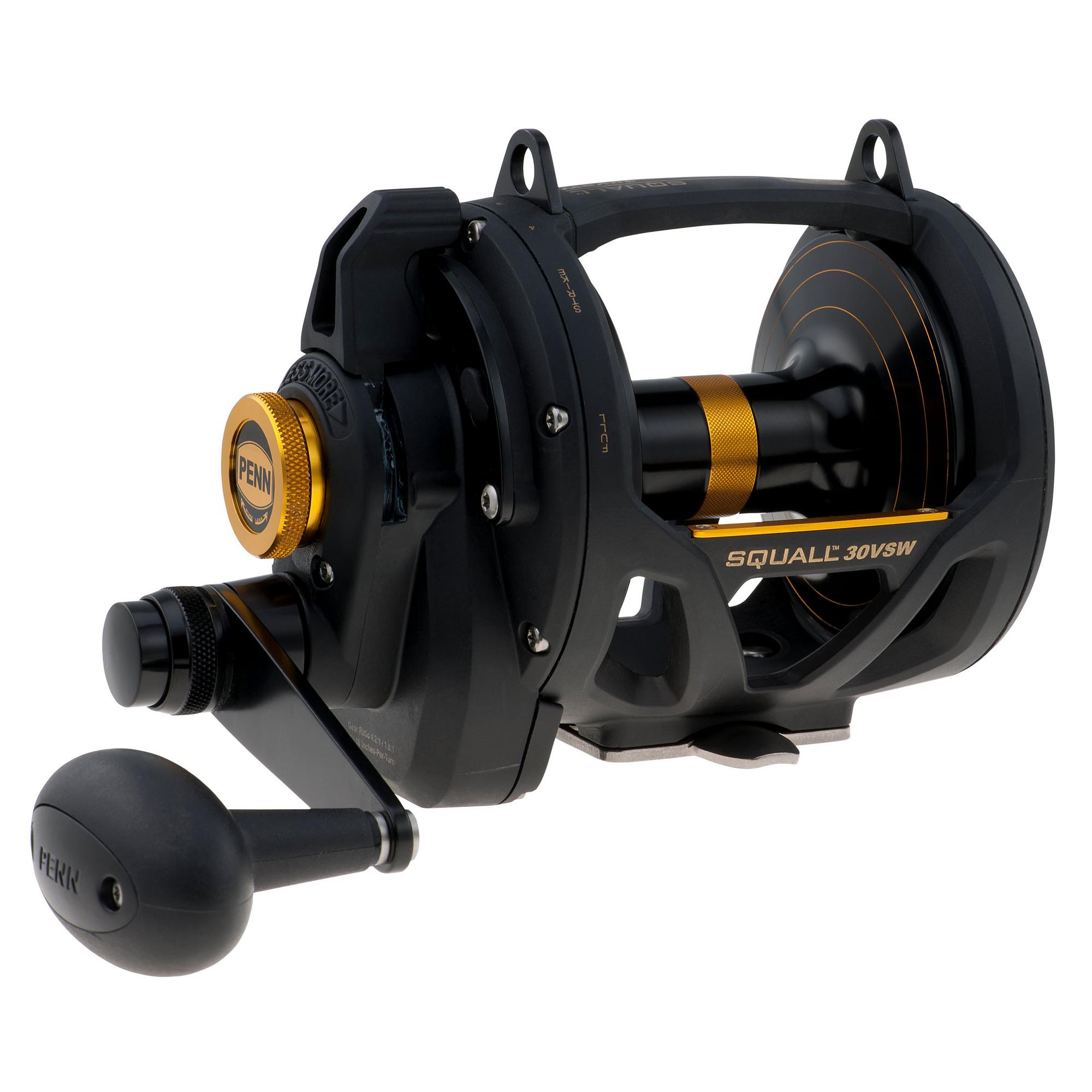Penn Squall Lever Drag Two Speed Fishing Reels - Saltwater & Freshwater Fishing Gear for Offshore & Inshore Angling