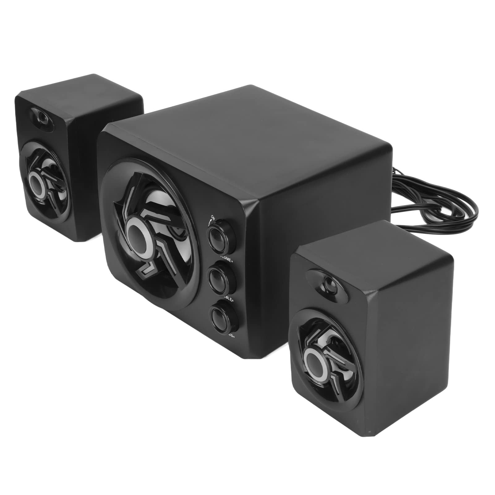 Heayzoki D-209 USB Powered Stereo Computer Speaker with Volume Control, 3.5mm Aux Audio, Subwoofer & RGB LED – Perfect for Laptop, Desktop, Gaming, and Home Office Use