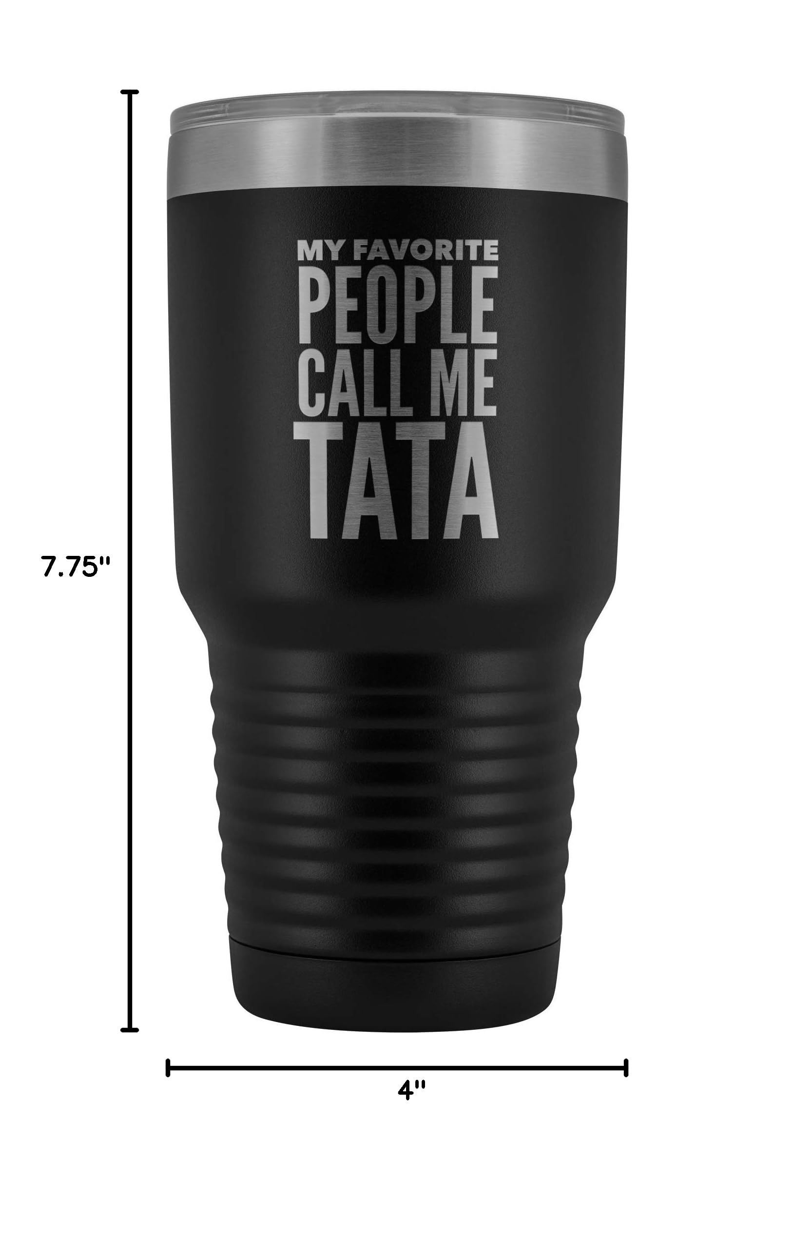Funny Tata Tumbler 30oz Insulated Travel Mug - BPA Free Metal Cup for Hot & Cold Drinks | Perfect Gift for Women, Best Friends & Coffee Lovers | Great for Office, Commuting & Outdoor Adventures
