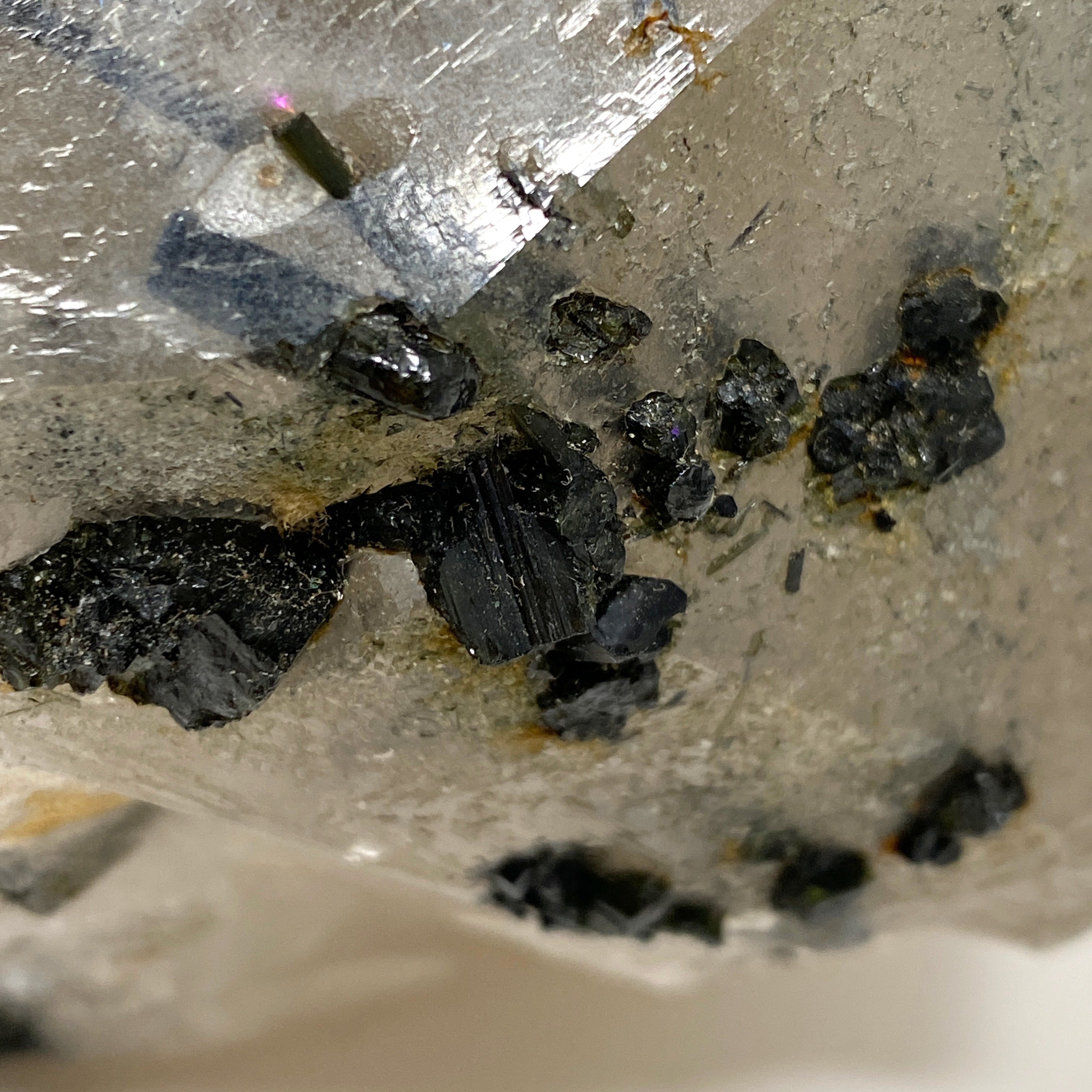 Natural Green Tourmaline in Smokey Quartz Large Healing Crystal - SQGT 01 for Meditation, Energy Work & Home Decor
