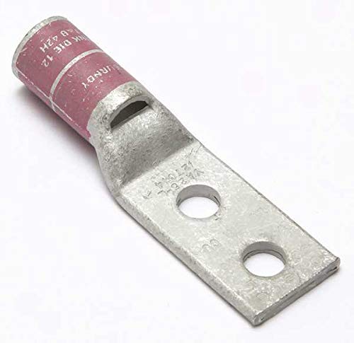 Burndy Two Hole Lug Compress Connector 1/0 AWG - 5 Pack - Electrical Wiring & Grounding for Industrial & Commercial Use