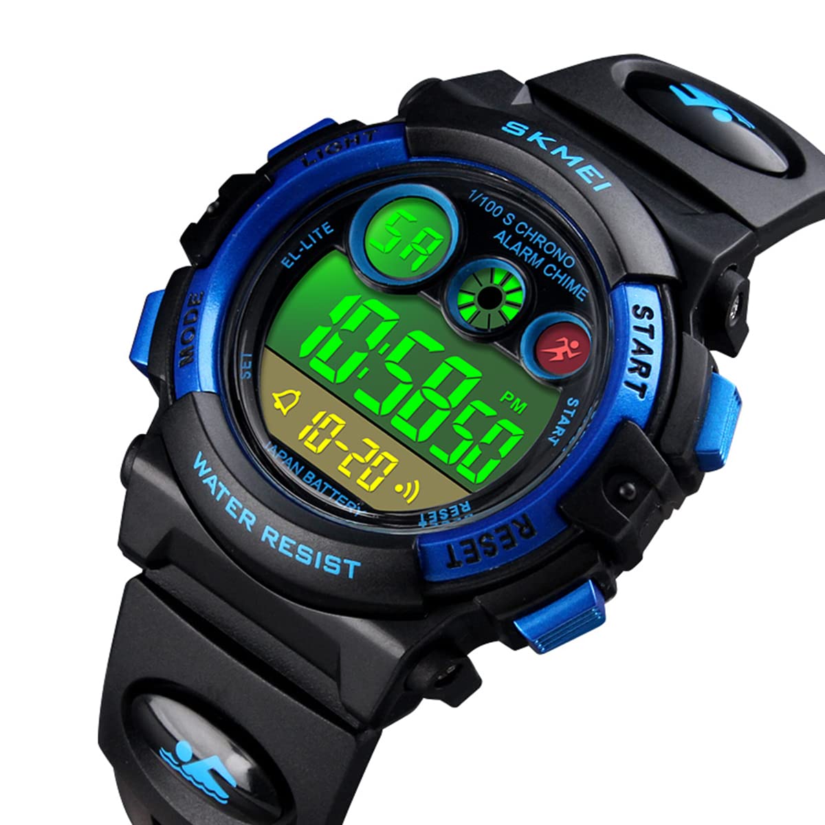 Digital Sports Watch for Boys & Girls - Waterproof Kids Wristwatch with Alarm, Stopwatch, 12/24H Time & Calendar - Perfect for Outdoor Activities, Swimming & School (Ages 3-15)