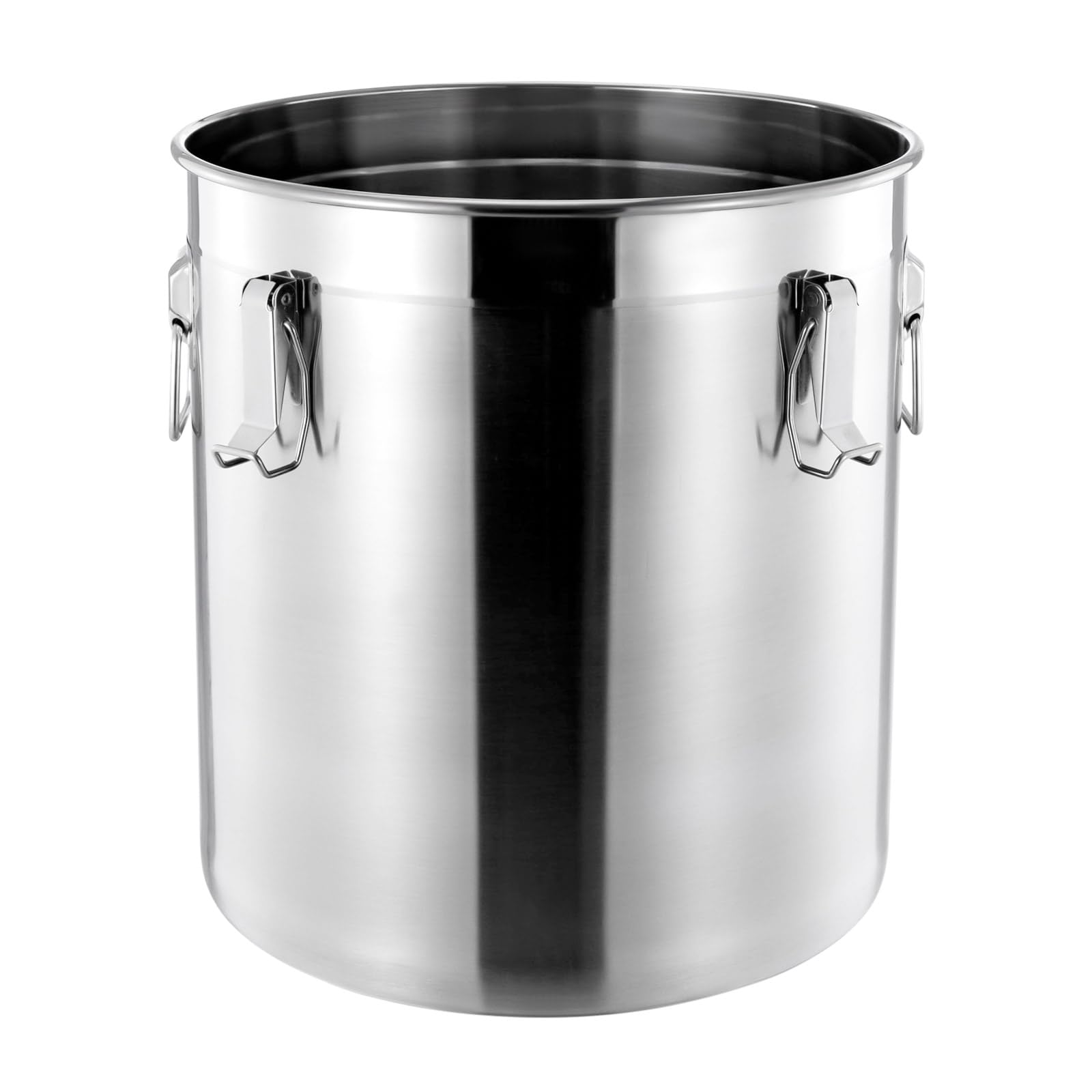 DYNAMI 304 Stainless Steel Airtight Food Storage Container - 48L/12.7Gal Large Canister with Locking Lid for Rice, Flour, Grains, Coffee Beans | Kitchen & Pantry Organization | Bulk Food Storage Solution for Home & Restaurant Use