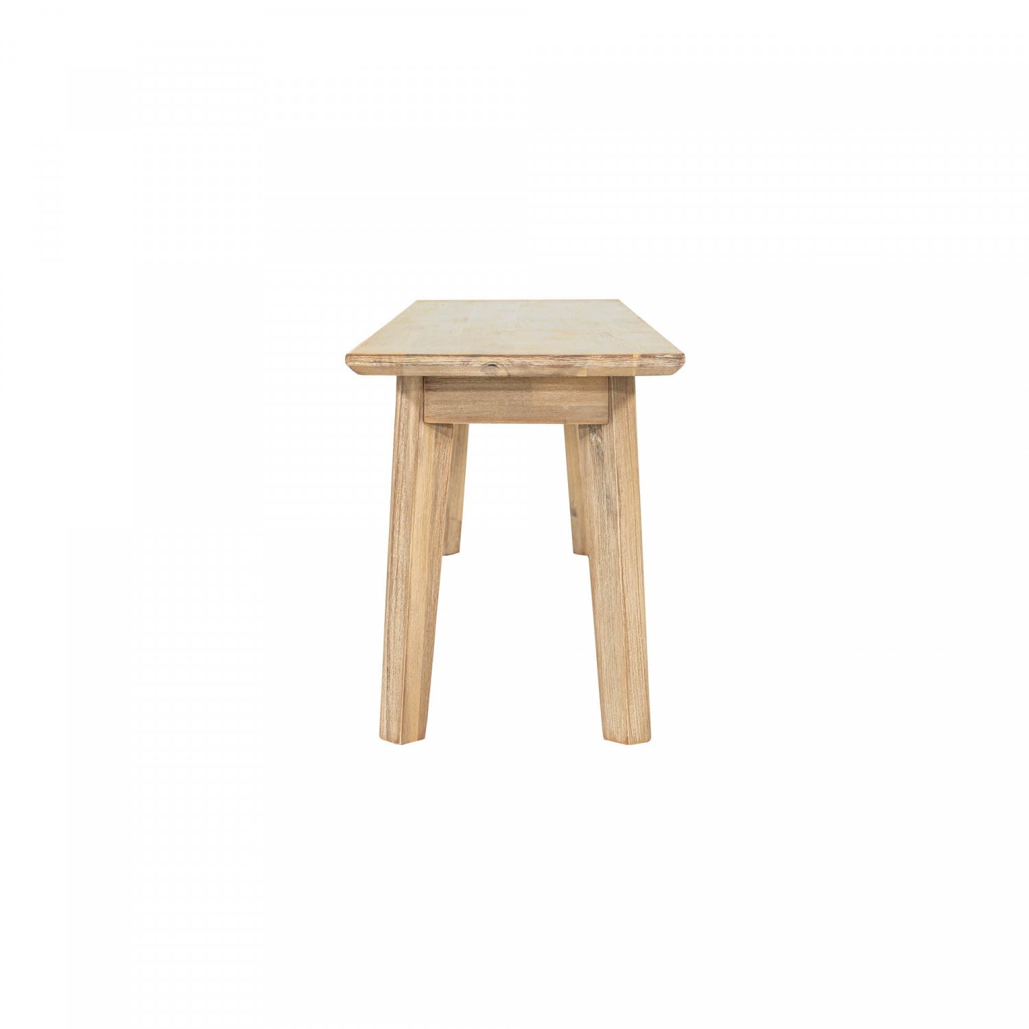 Abenra Driftwood Finish Bench - Lightweight & Stylish for Patio, Garden, or Entryway Decor