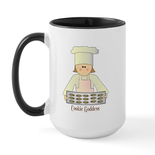 White/Black Inside - Cookie Goddess Large Mug