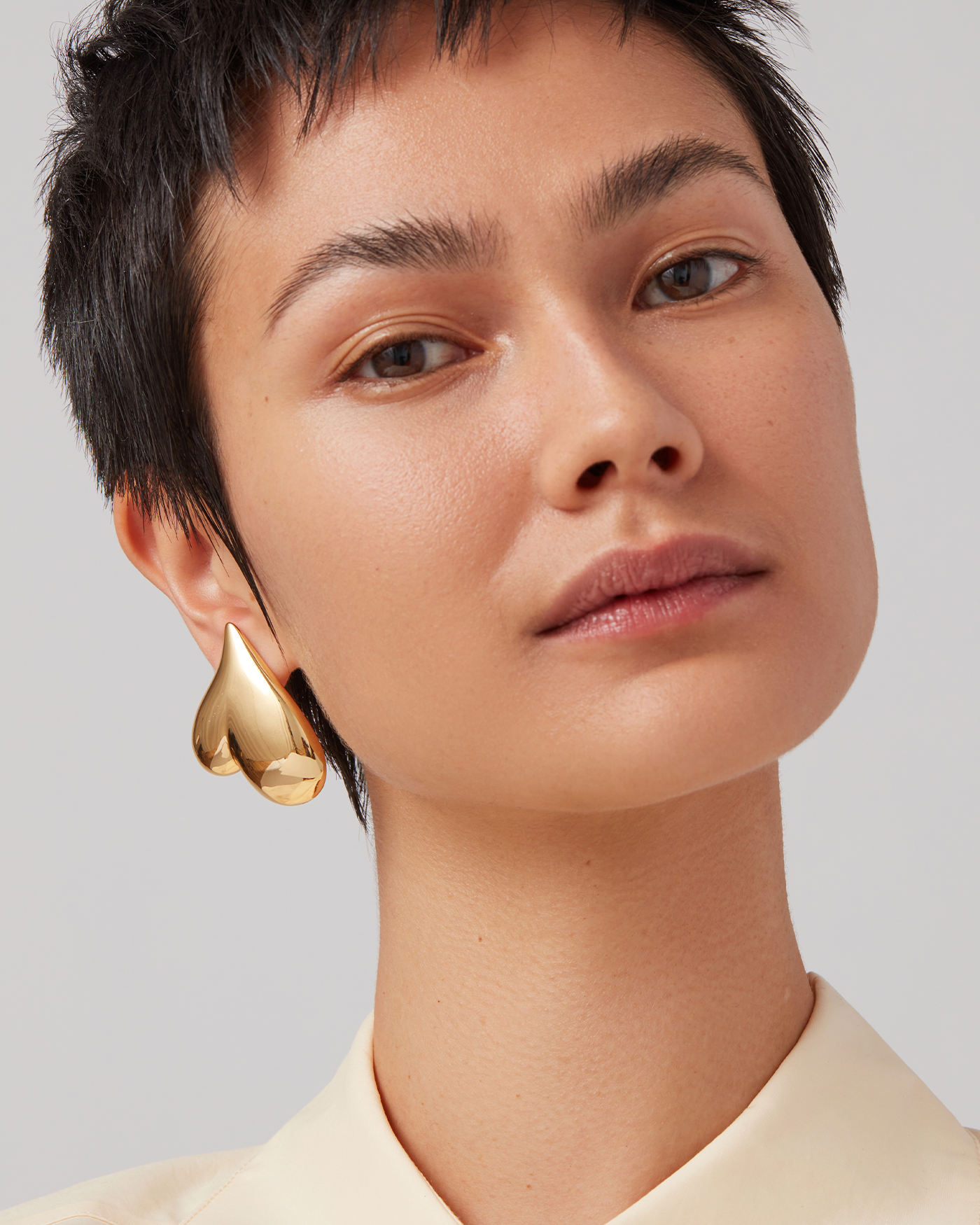 Trendy Heart Button Clip-On Earrings for Women - Fashion Jewelry for Parties, Weddings & Everyday Wear