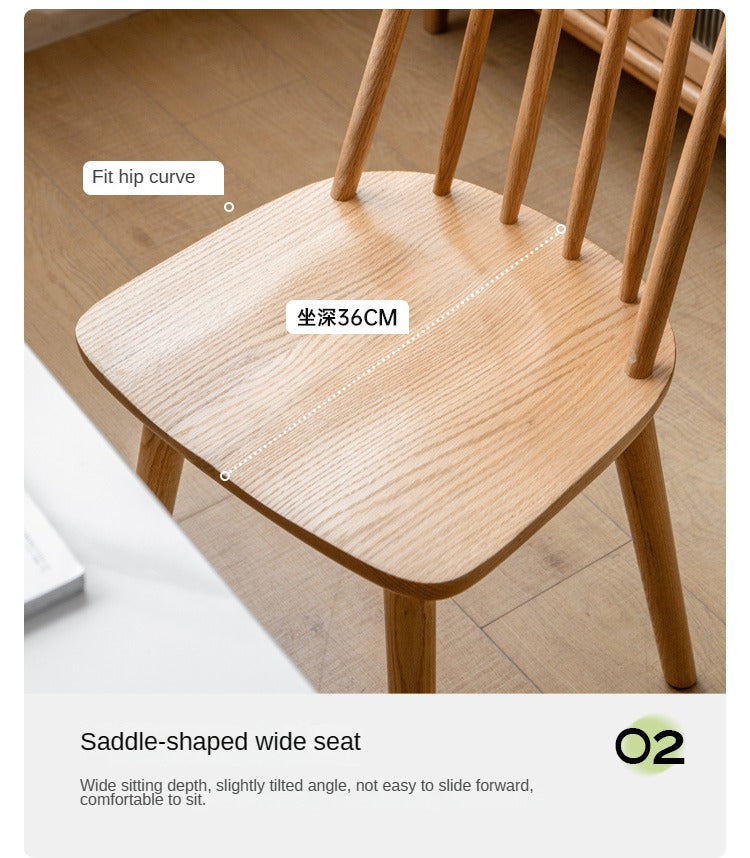 Premium Oak Solid Wood Windsor Chairs - 360 Degree Swivel Dining Set of 4 - Perfect for Kitchen, Dining Room & Home Office Furniture