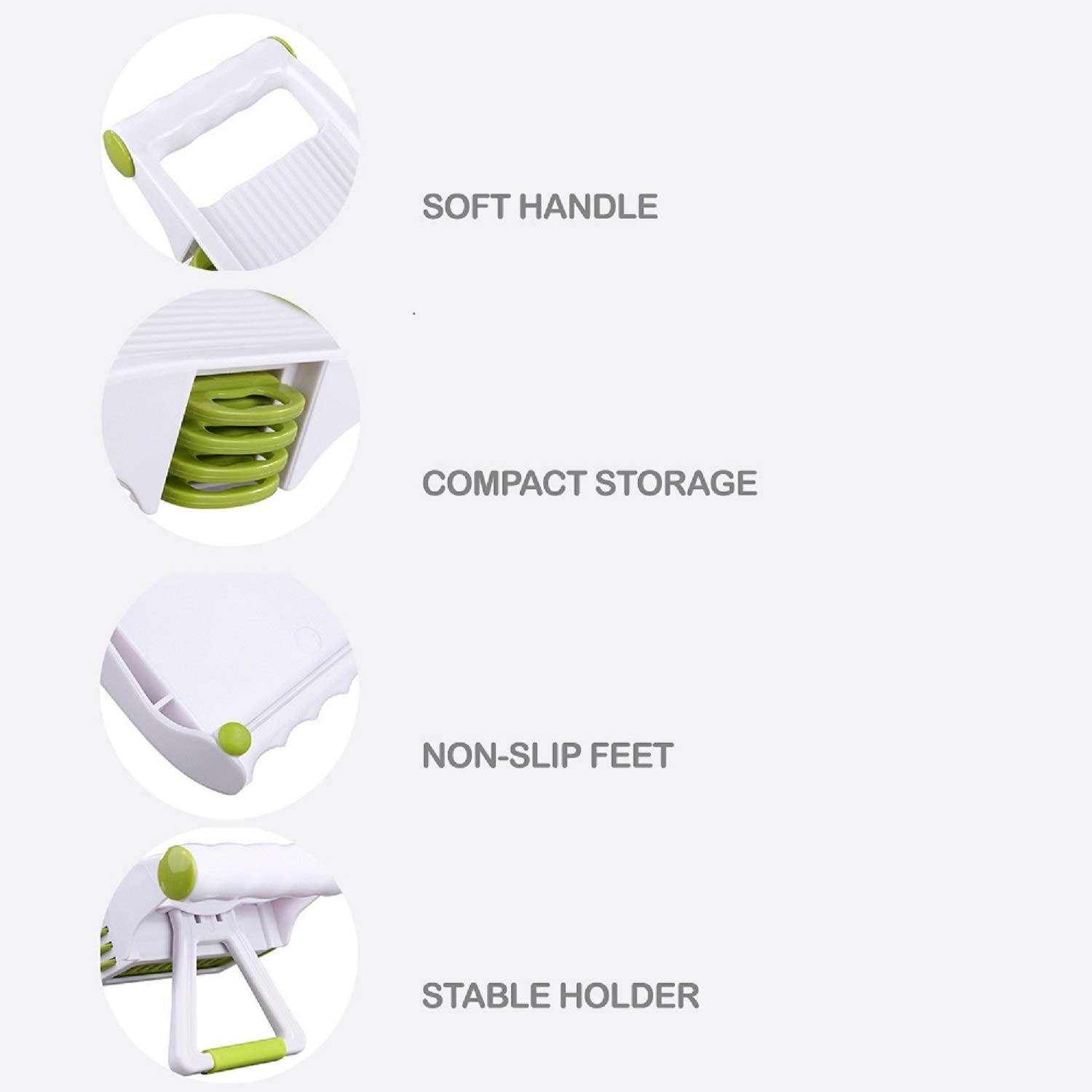 Adjustable Mandoline Slicer for Vegetables & Fruits - Stainless Steel French Fry Cutter, Crinkle Waffle Slicer, Julienne Grater with Garlic Grinder (White) | Perfect for Meal Prep, Salad Making & Healthy Cooking