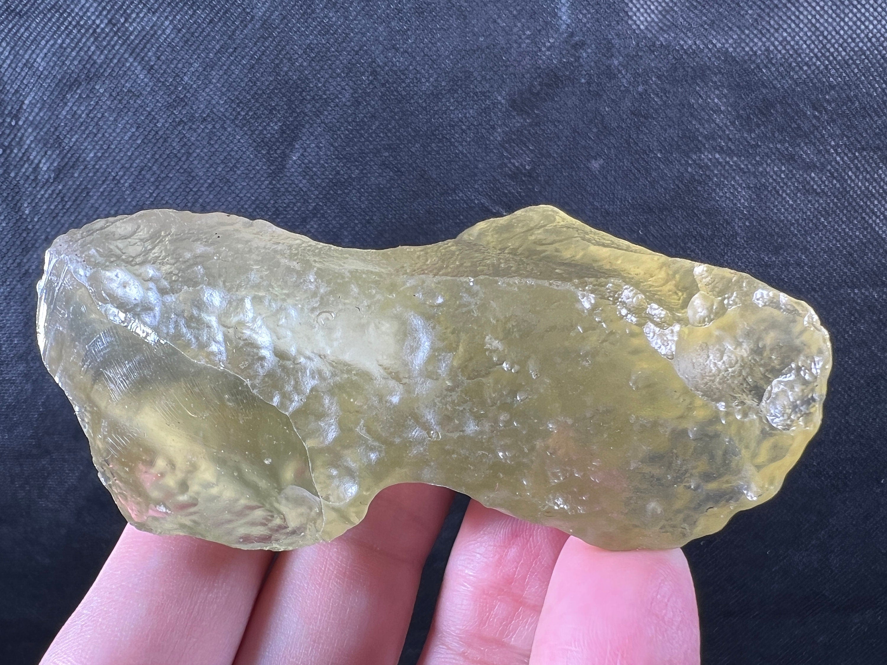 Libyan Desert Glass Raw Crystal - Rare 131.6g Natural Stone for Jewelry Making, Meditation & Home Decor | Unique Healing Crystal Gift for Collectors (L1233)