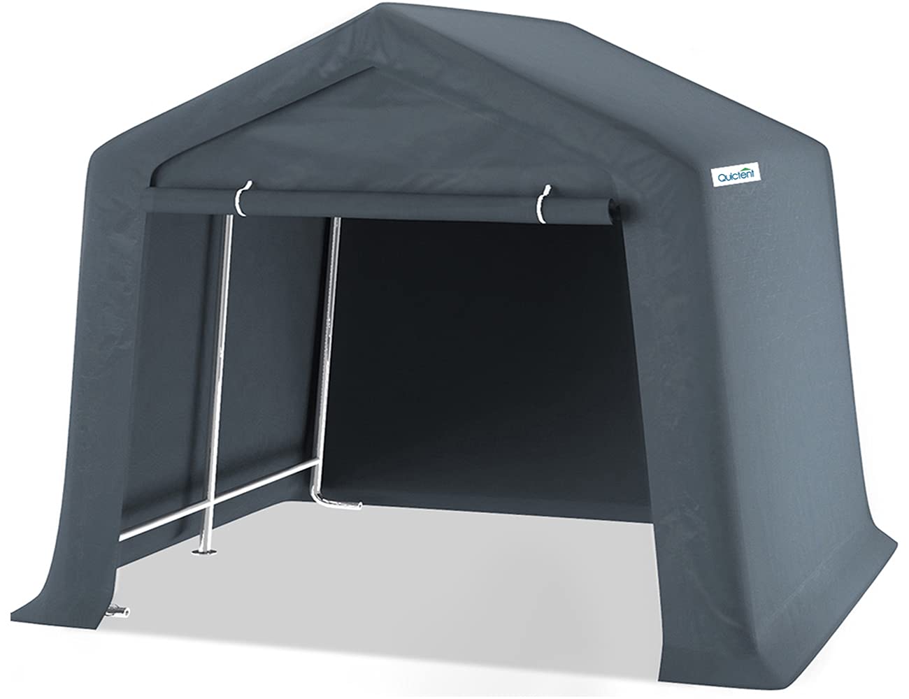 Quictent 7x12 ft Heavy Duty Portable Garage Shelter - Waterproof Outdoor Storage Tent for Patio Furniture, Lawn Mower, Bikes & Equipment | Weatherproof & Durable | Perfect for Backyard, Garden & Driveway Storage (Dark Gray)