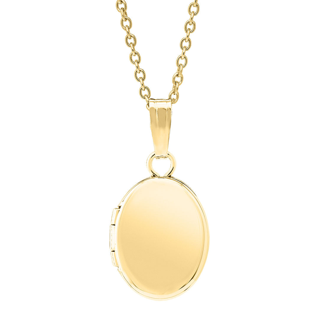 14K Gold Filled Oval Locket Necklace for Baby - Personalized Keepsake Jewelry Gift for Newborns, Christening & First Birthday - Perfect for Photo Pendants & Special Occasions