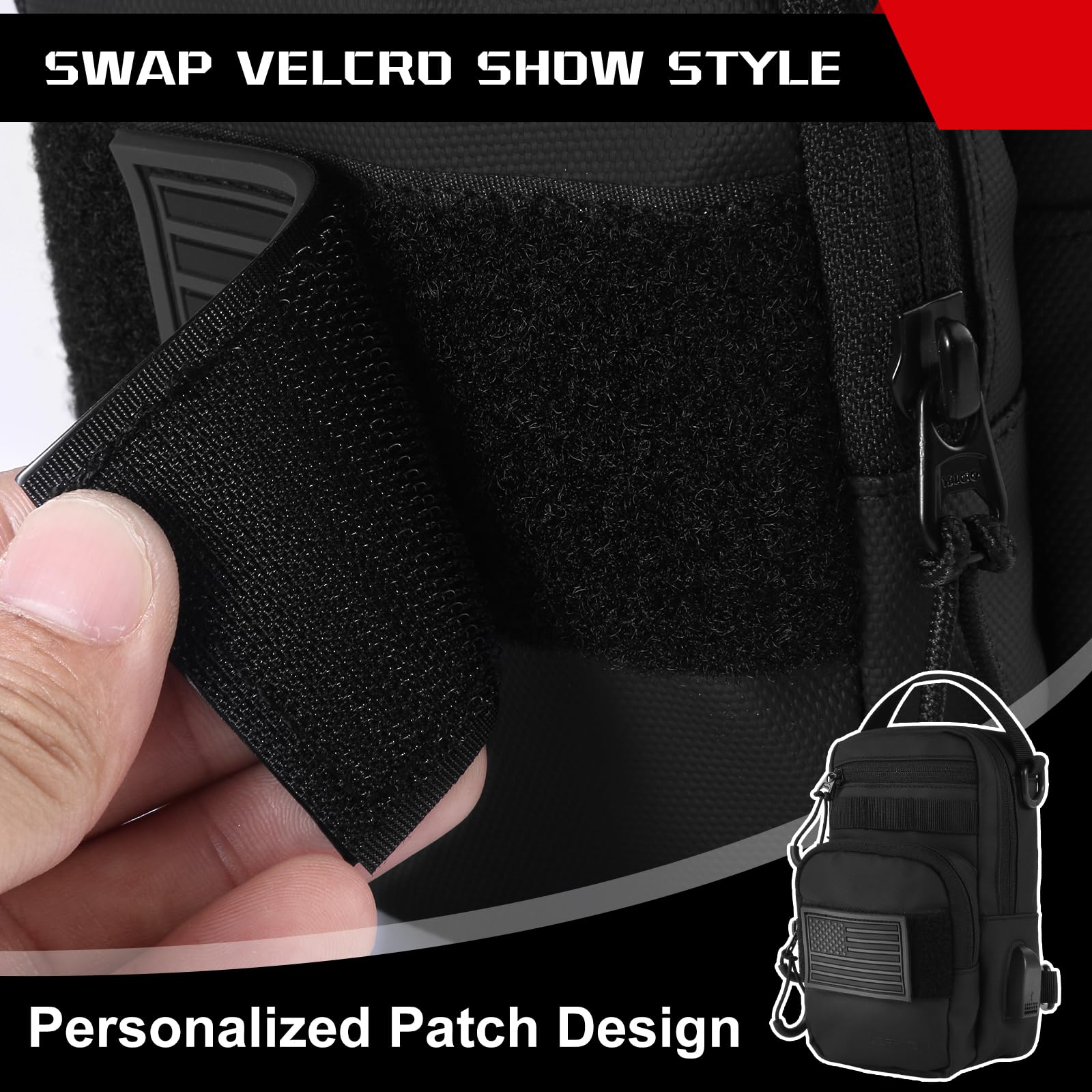 LEPHYON Magnetic Gym Bag for Men & Women - Small Crossbody Sling Bag with Strong Magnets & USB Charging Port - Multi-Carry Design for Workout, Sports & Travel - Best Fitness Gift for Gym Lovers (Ideal for Gym, Running, Hiking & Everyday Use)