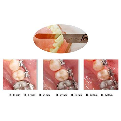 Professional Dental IPR Gauge Ruler 0.1-0.5mm - Stainless Steel Orthodontic Interproximal Enamel Reduction Tool for Precise Tooth Gap Measurement | Perfect for Dentists & Orthodontic Clinics