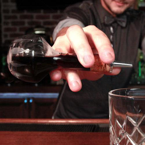 BarConic® Bitters Bottle - Feather Etched Glass 3oz | Premium Cocktail Mixing & Home Bar Accessories for Bartenders & Mixologists | Perfect for Craft Cocktails, Old Fashioned & Whiskey Sours