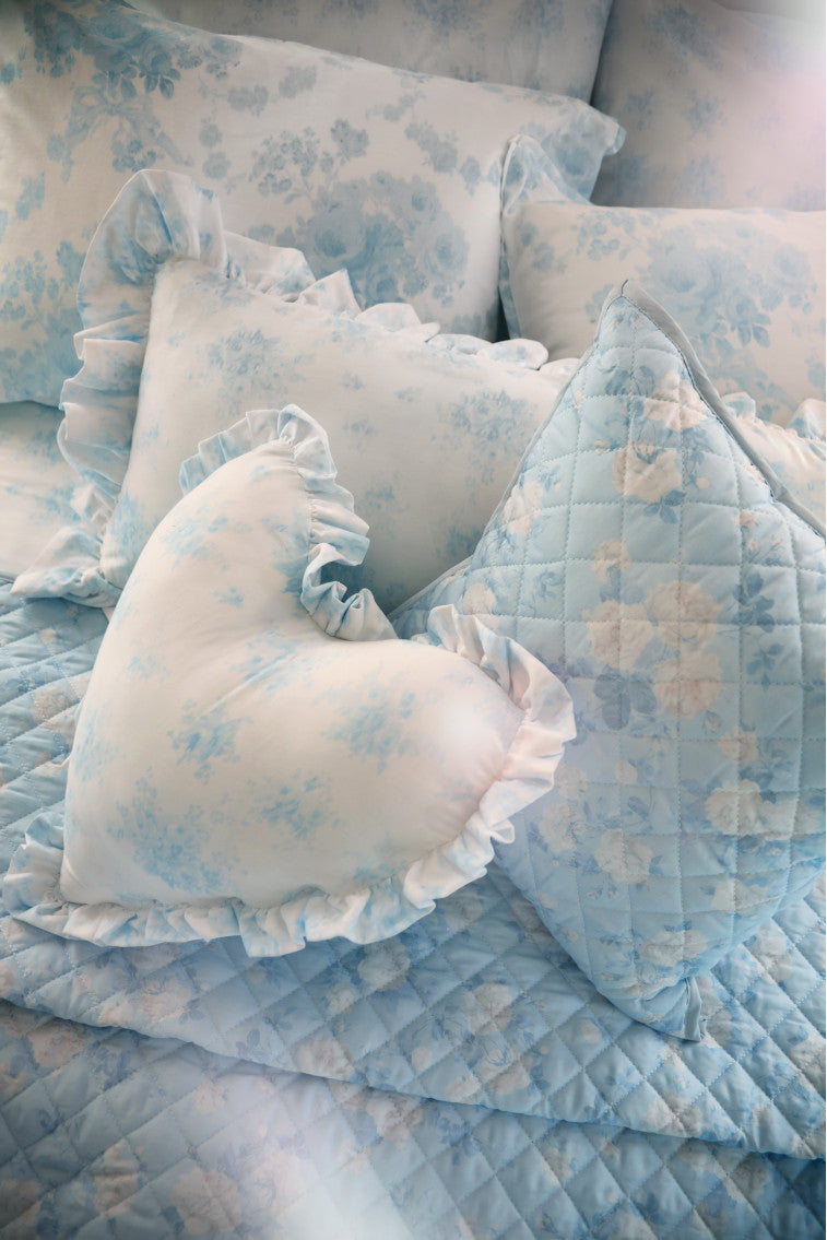 Bluebell Ruffled Lumbar Pillow - Decorative Cushion for Sofa, Bed & Chair - Elegant Home Decor Accent